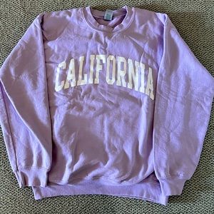 light purple California crew neck